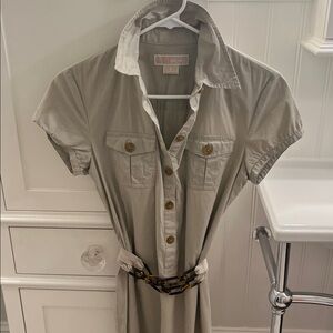 Michael Kors Tan Safari Dress